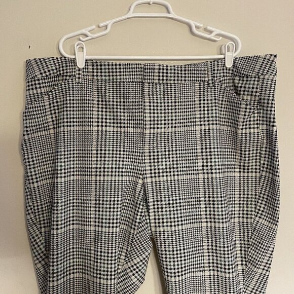 Old Navy Women Plus SZ 24 Blue Grey Plaid High Rise Never Fade Pixie Pants - Picture 4 of 10